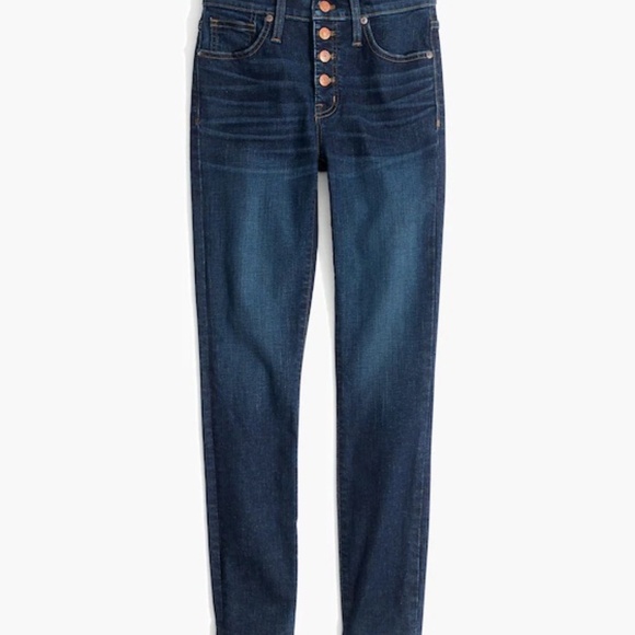 Madewell 9" Mid-Rise Skinny Jeans: Button-Front Edition Size 29 - Picture 4 of 12